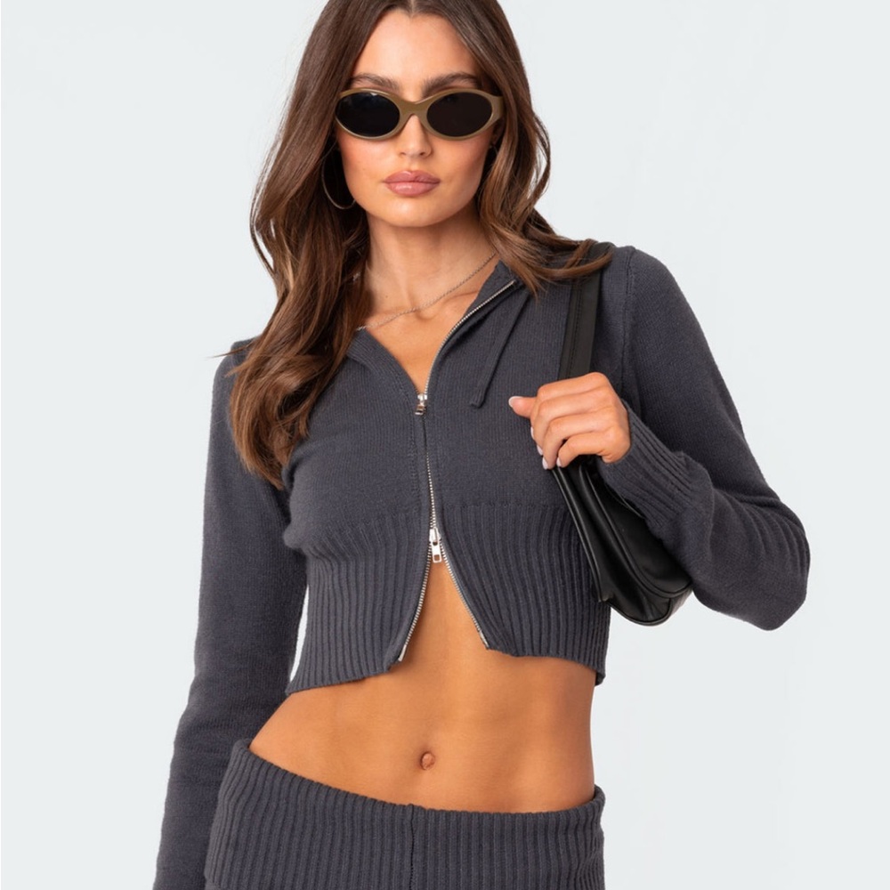 Edikted crop knit sweater